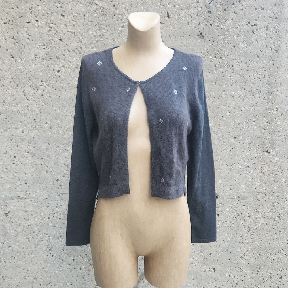 Gray Mohair Cardigan